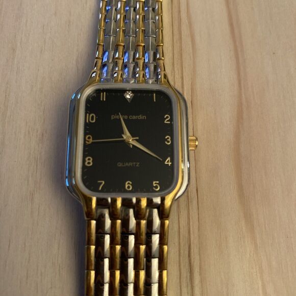 pierre cardin Unisex Two Tone Tank Watch New Battery main image 8